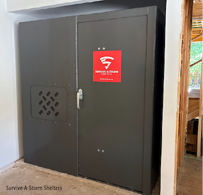 An extreme shelter is a great option when preparing for tornado season