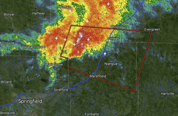 revised tornado warning image - west cleared of tornadoes