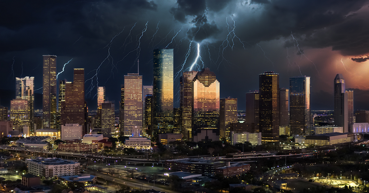 Houston Texas Tornado Storm Skyline