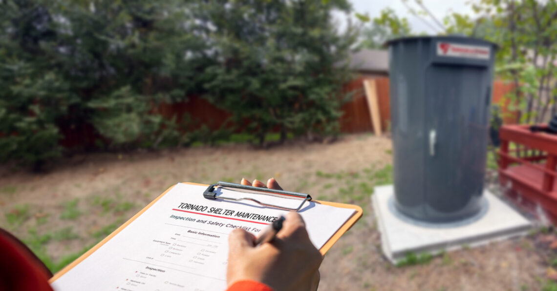 A tornado shelter maintenance checklist
