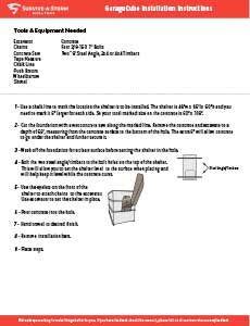 garage cube installation instructions
