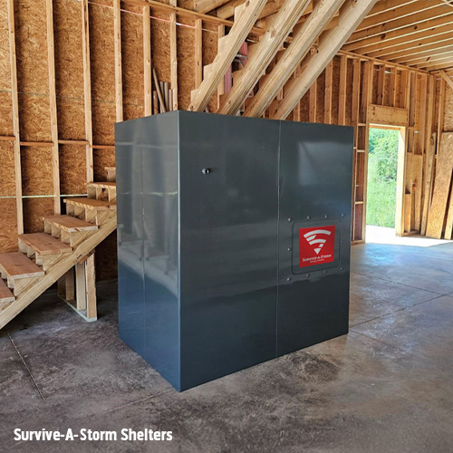 Homebuilders can boost home value with storm shelters, like this above ground tornado shelter
