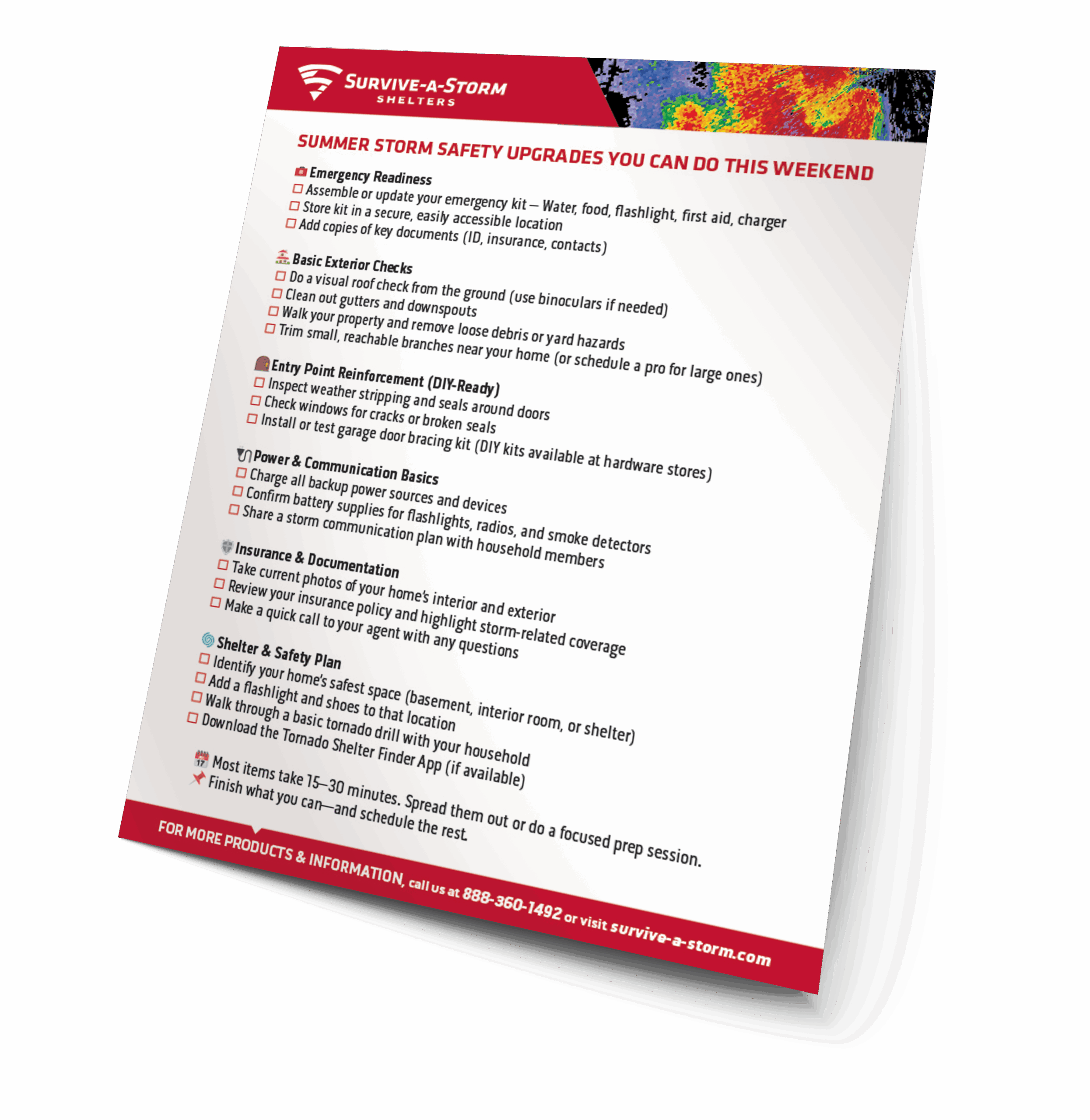 Summer Storms Checklist 