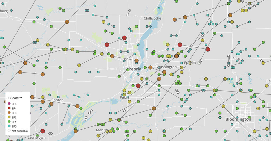 Tornadoes in Peoria, Illinois