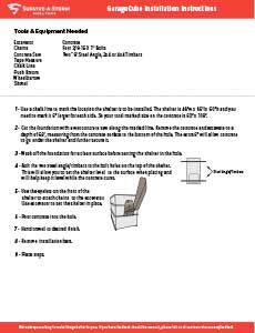 garage cube installation instructions garage cube installation instructions