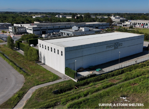 data centers tornado shelters Exterior of a data center facility that could be supported by an above-ground tornado shelter.